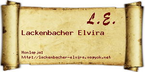 Lackenbacher Elvira névjegykártya