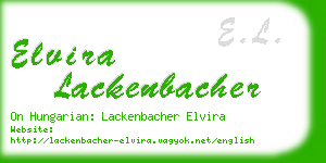 elvira lackenbacher business card